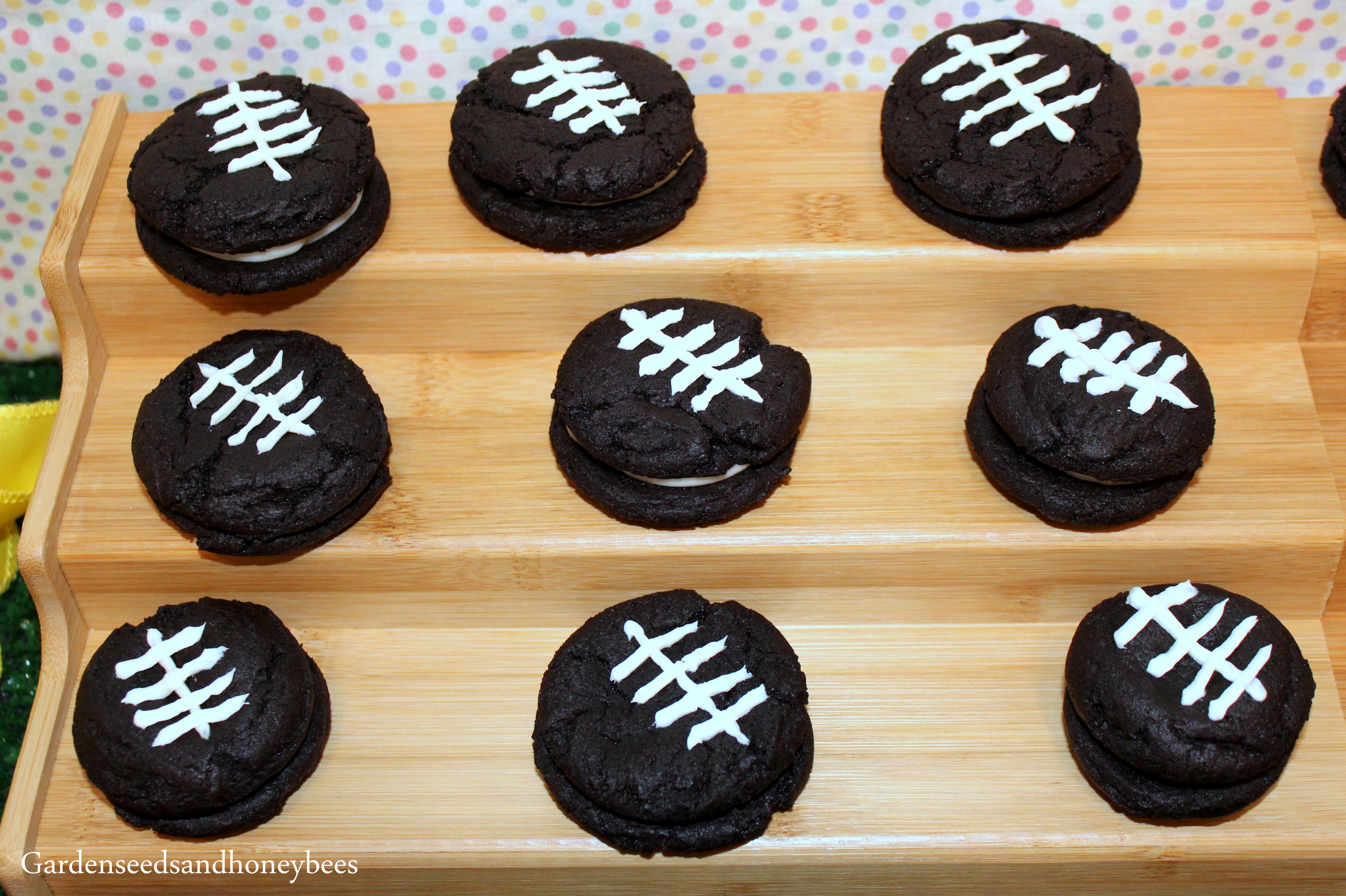 Oreo Football Cookies - Garden Seeds And Honey Bees